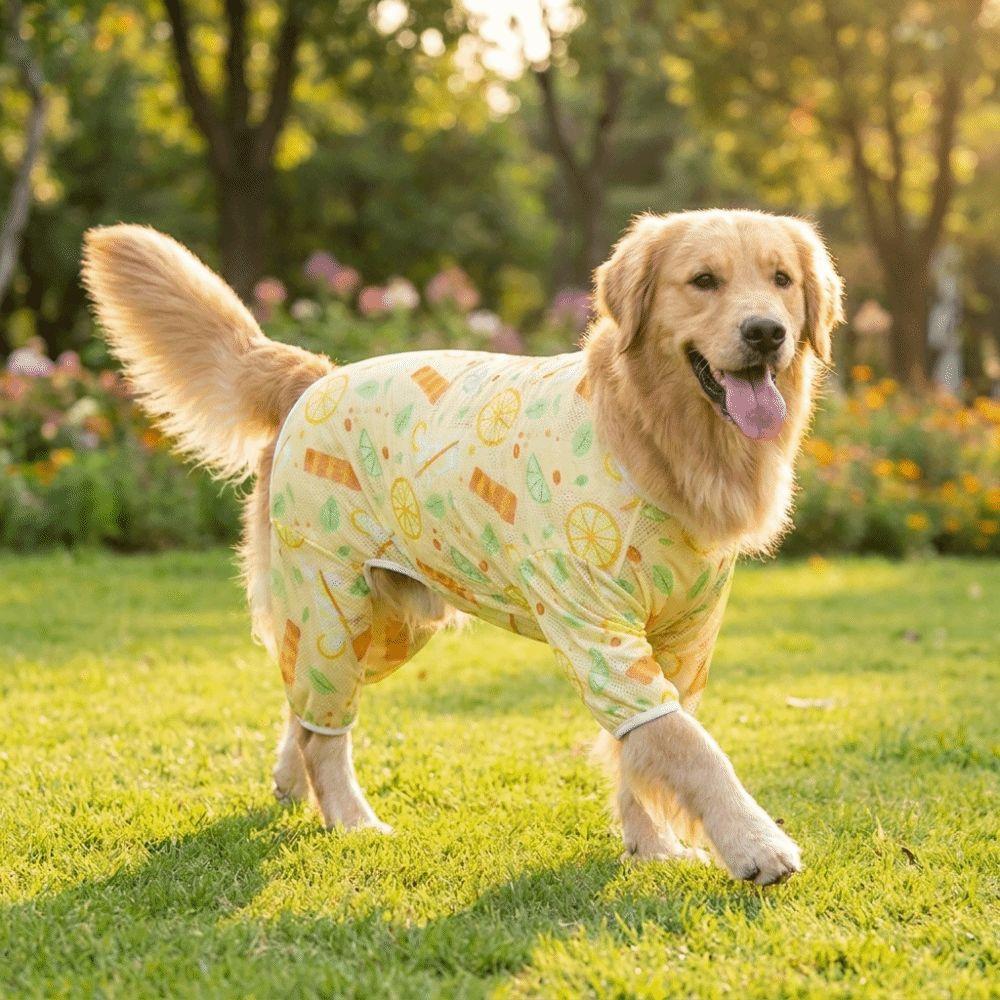Ultra-thin Breathable Dog Sunscreen Clothes Cartoon Print Sun Protection Cooling Dog Clothing Lightweight
