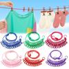 1Pcs With 12 Clips Clothing Clothesline Portable Clothes Rope New Drying Rack  Laundry Dryer