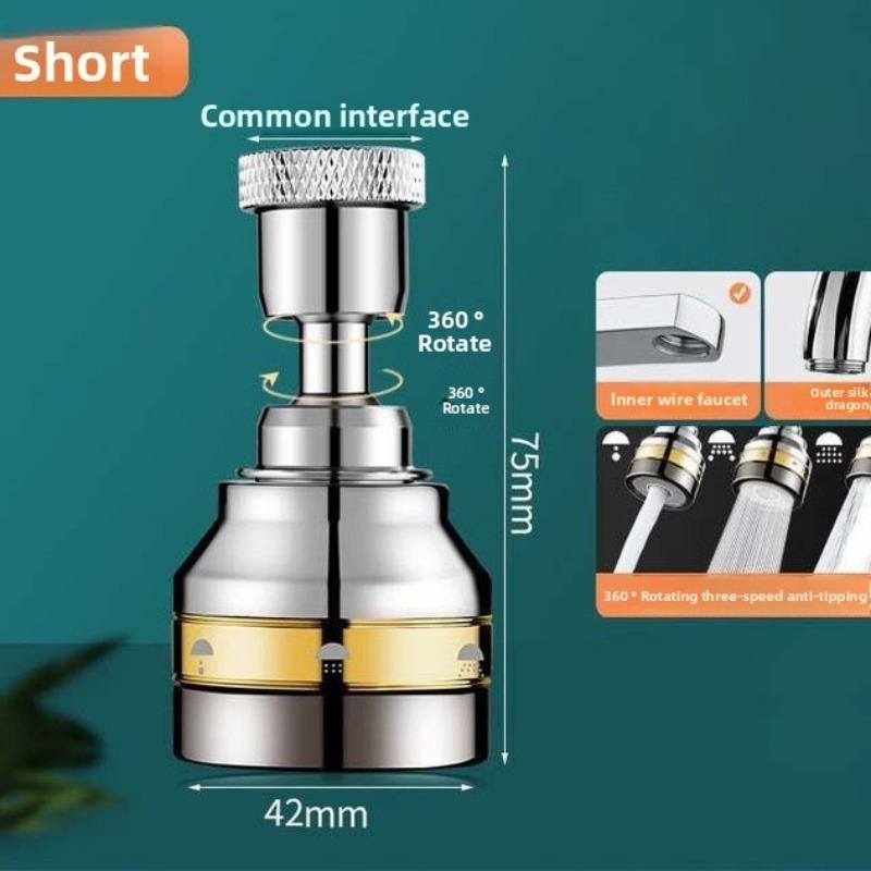 Hlava kuchyňské baterie odolná proti stříkající vodě je otočná a vyměnitelná a dřezová baterie se dá otáčet do všech směrů.