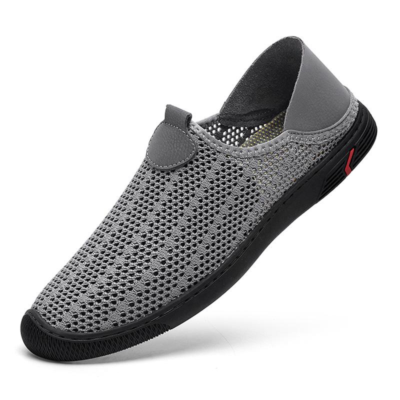 Men s Summer Breathable Mesh Slippers - Soft Sole Hollow Casual Footwear 45