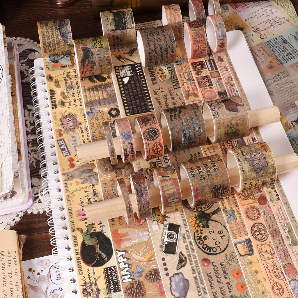 10 Rolls Vintage Series Washi Tape Set Handmade Scrapbooking Supplies Masking Decorative Tape DIY Journal Materials for Students