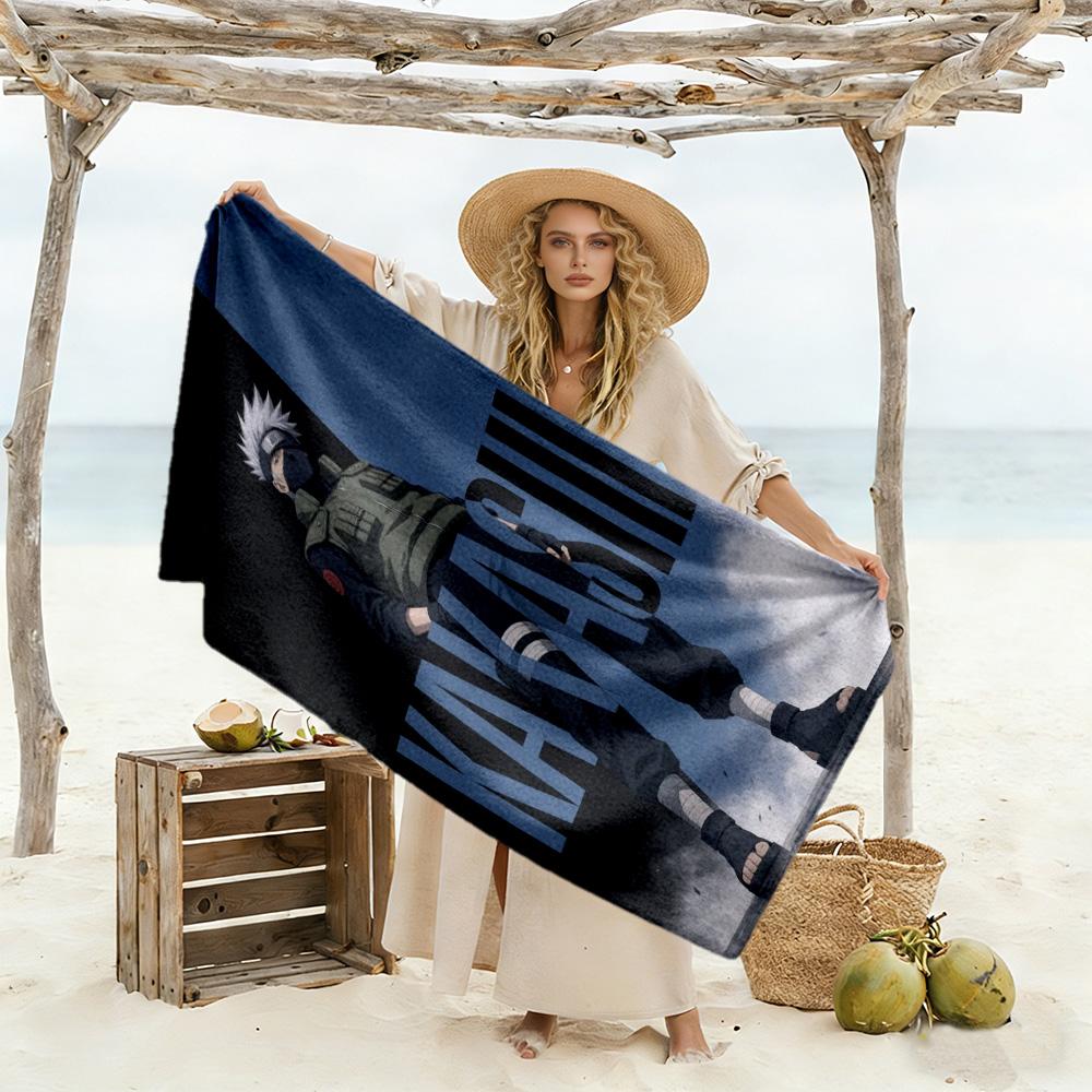 Naruto Beach Towel High Absorbency & Quick-Dry Comfortable Lightweight