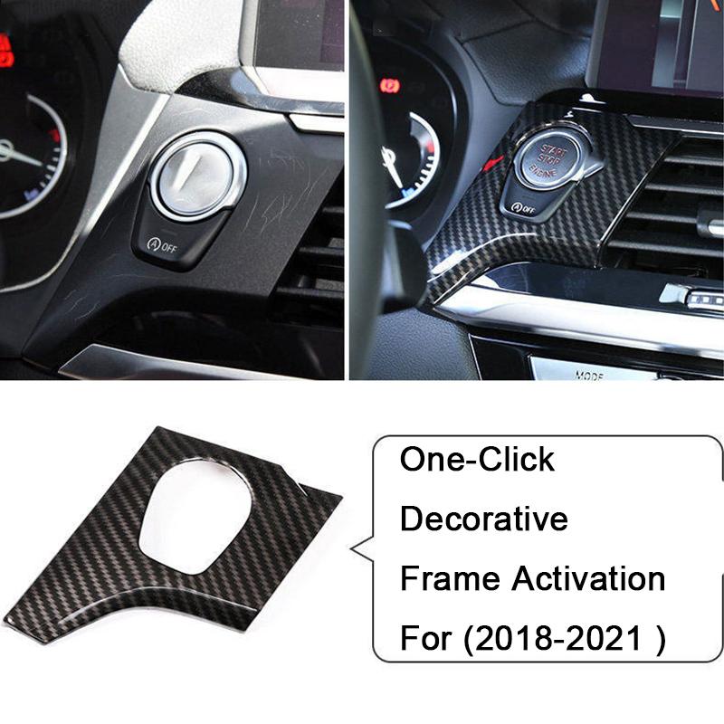 For BMW X3 X4 G01 G02 2018-2024 Carbon Fiber Center Console Panel Cover Gear Shift Frame Replacement Durable Trim Car Accessorie