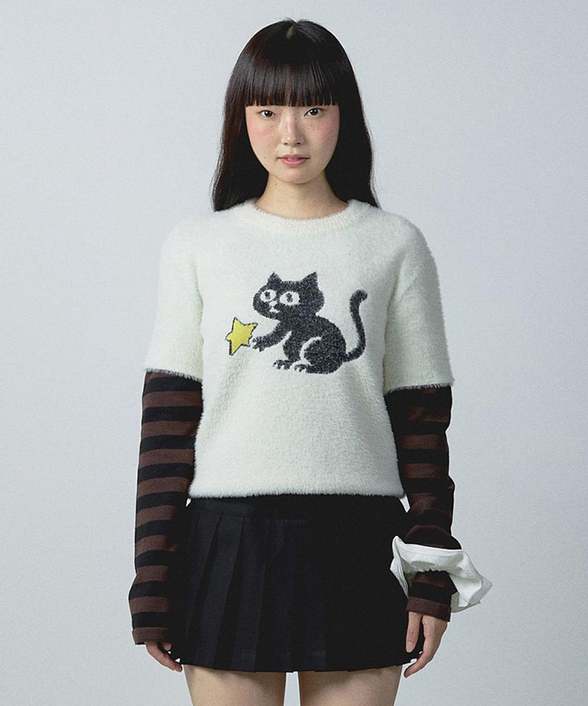 YOUHEE Youheetic Layered Knit Ivory