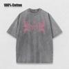 Y2k Hip Hop Vintage 90s Short-Sleeved Oversized T-Shirt Summer Goth Design Sense Loose Top Tide Streetwear Washed Denim T-Shirt
