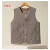Women Fleece Vest Senior Thick Warm Sleeveless Waistcoat For Autumn Winter