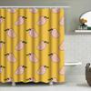 Adorable Pink Green Pears Yellow Shower Curtain Bathroom Decor Home Decoration Waterproof Fabric Print For Bathrooms