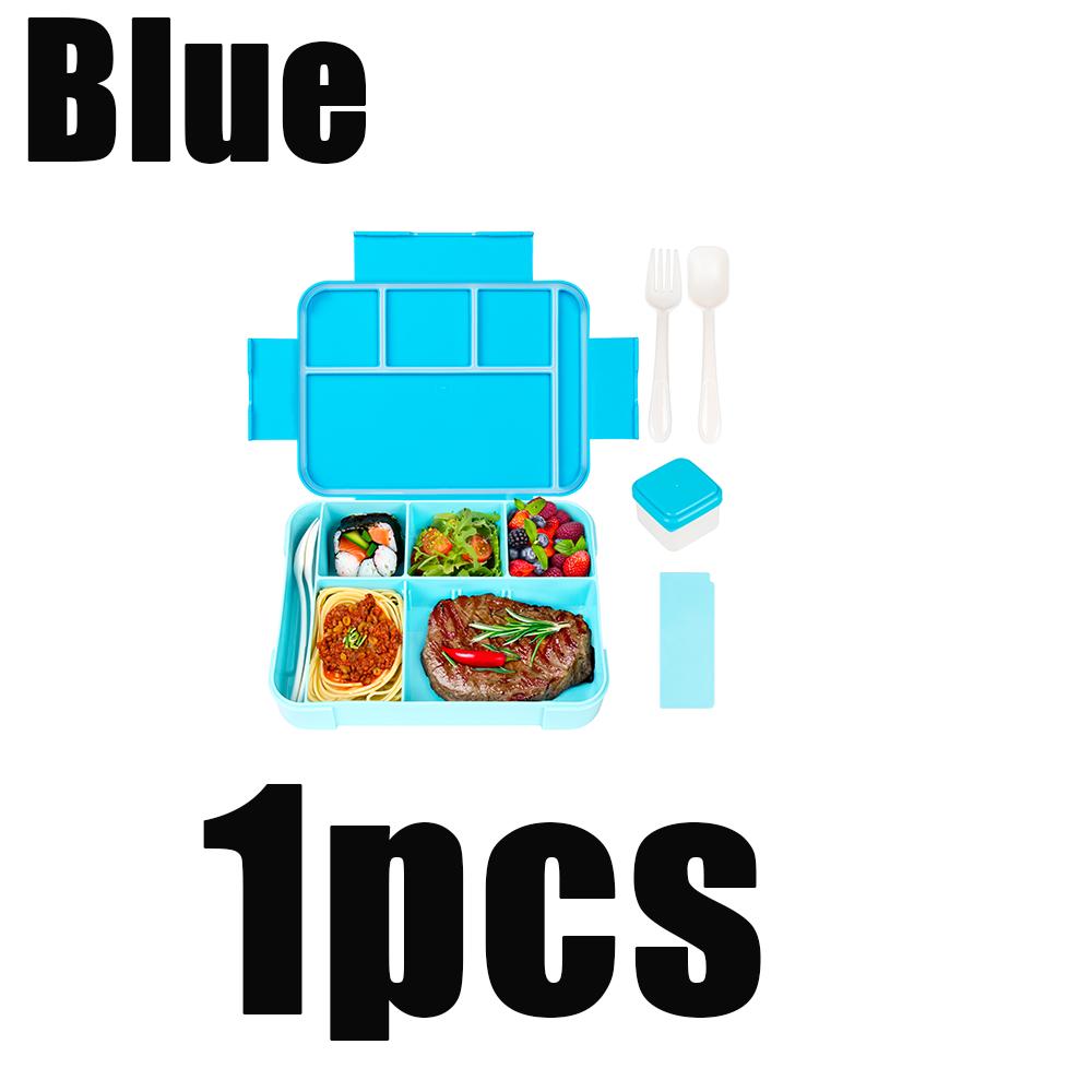 1 szt. Uroczy Wzór Dziecięcy Lunchbox Przenośny Dzielony Szczelny Pojemnik na Żywność Bento Box Do Szkoły Biura Podgrzewanie w Kuchence Mikrofalowej