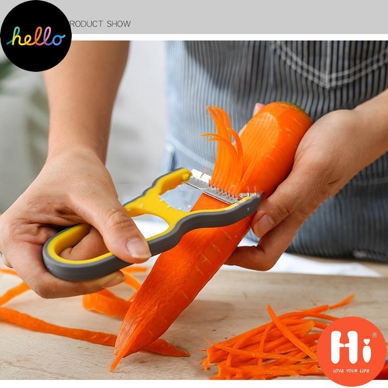 PDTO 3pcs Home Kitchen Peeler Set Vegetable Fruit Potato Non-slip Peeling Tool