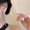 Liquid Heart Tassel Stud Earrings for Women, Two-Wear Style, Small Face Enhancing Jewelry