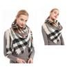 Spring Autumn Winter Imitation Cashmere Double-sided Colorful Plaid Triangle Scarf Women's Neck Shawl