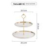 Nordic Light Luxury 2-Tier Ceramic Fruit & Cake Stand