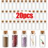 20/10PCS Cork Stopper Glass Bottles DIY Birthday Gift Transparent Empty Message Wishing Bottle Christmas Wedding Party Decor