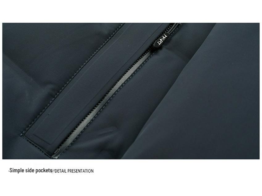 2025 Men's Trendy Hooded White Duck Down Jacket: Warm, High-Quality, and Business Casual Long Winter Coat