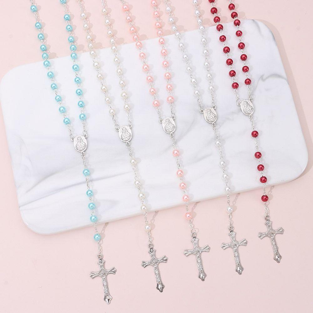 6mm Rosary Beads Rosary Beads Necklace Simple Style Women Necklace for Teenage Girl