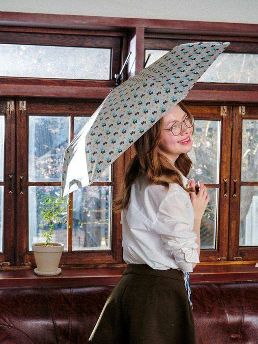 AGATHA Footprint Slim Manual 3-Stage Umbrella Ivory (IV)