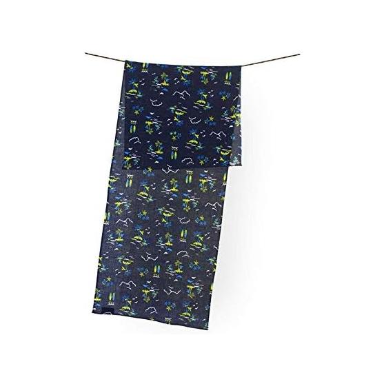 Maeda Dyeing Works ANDRIAS (Giant Salamander) Outdoor Tenugui Towel - Navy, Approx. 100cm x 34cm, 100% Cotton, Odor & Antibacterial, Quick-Drying,
