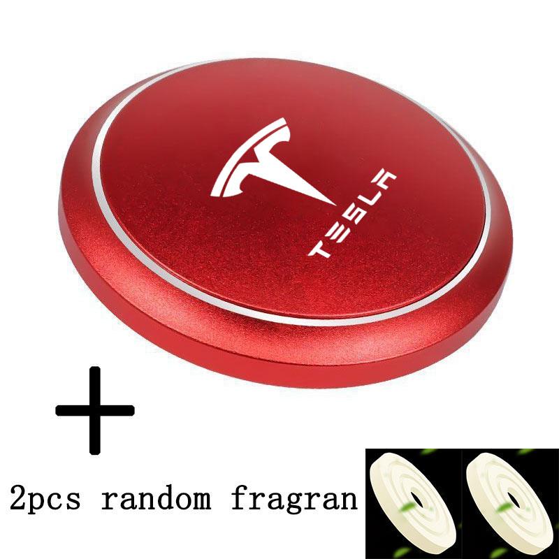AAAIU1 Car Air Freshener Aluminum Alloy UFO Styling Perfume Air Fresh Fragrance For tesla model 3 X S Y Accessories Auto Air Purifier