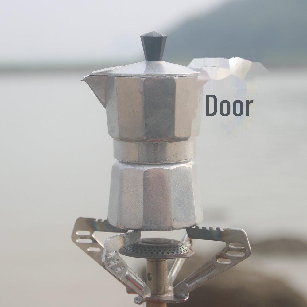 

Алюминиевый набор для приготовления кофе на открытом воздухе, восьмиугольный Moka Espresso 300ML 6 cups белый