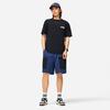 Li Ning Breathable Round Neck Printed Fashion Short Sleeve Cultural Shirt Men Tops Black AHSU301-4
