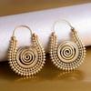 Bohemian Retro Spiral Earrings for Women Hammer Spiral Design for Daily Wear Party Perfect for Giving To Friends