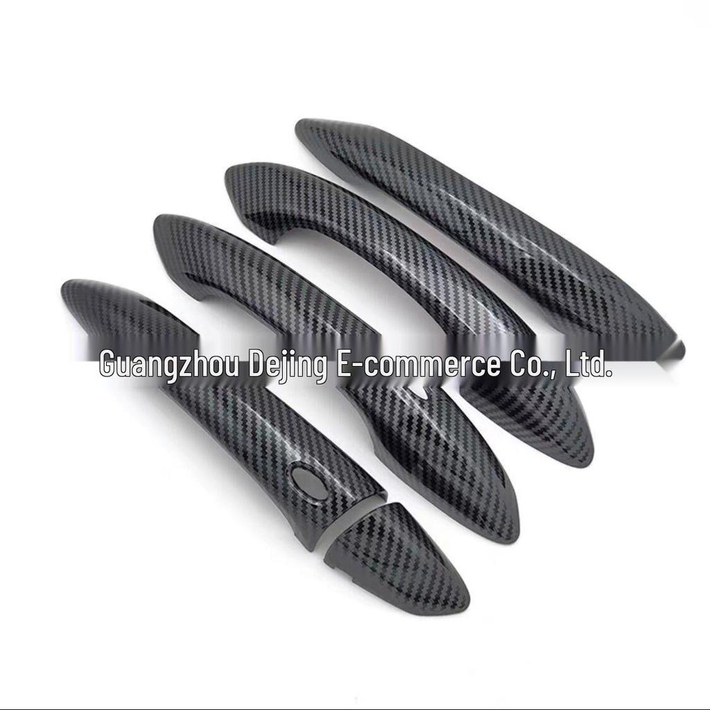 Tucson L Carbon Fiber Door Handle Stickers - Black, Protective Decoration for NX4