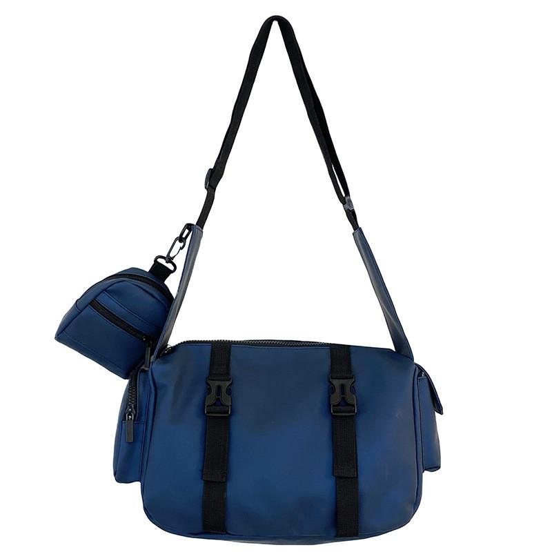 Kids Solid Simple Color Large Capacity Shoulder Bag With Breathable Material