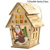 1Pc Christmas LED Light Wood House Cute Tree Hanging Ornaments Holiday Decor