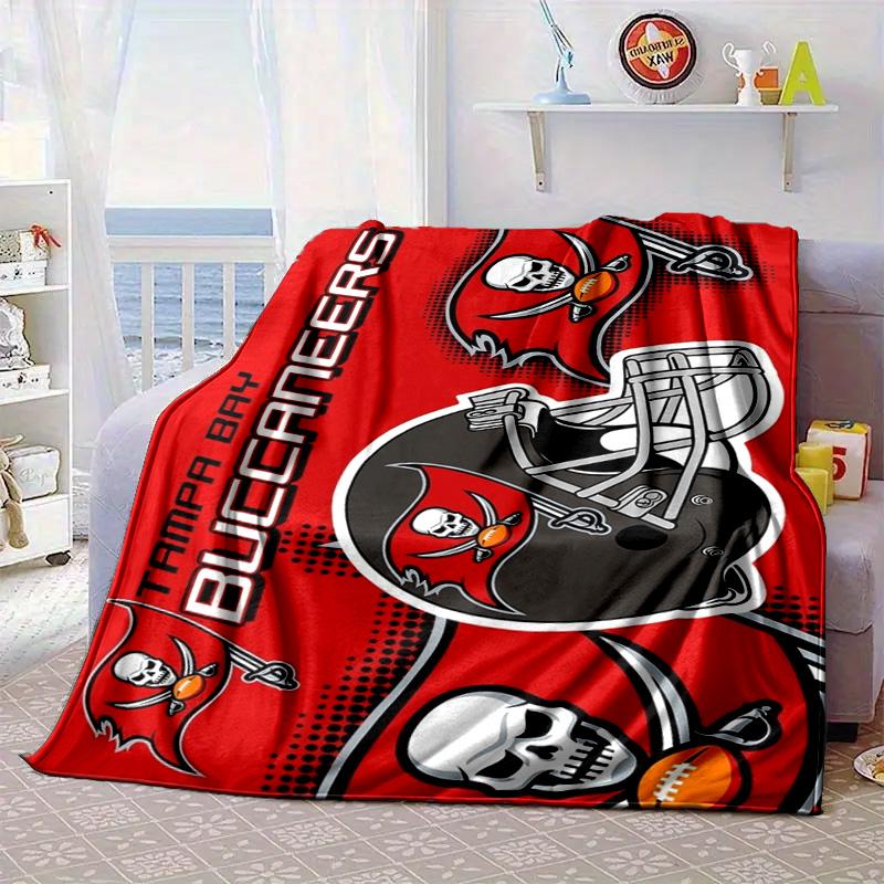Tampa Bay Buccaneers Helmet Portable Blanket/Soft Blanket Bedding Blanket Suitable for Travel Camping Living Rooms Offices Sofas Fan Gifts