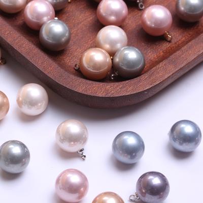 5Pcs 12mm Imitation Pearl Loose Beads Round Pearl Pendant Beads DIY Earrings Bracelets Handmade Crafts Material