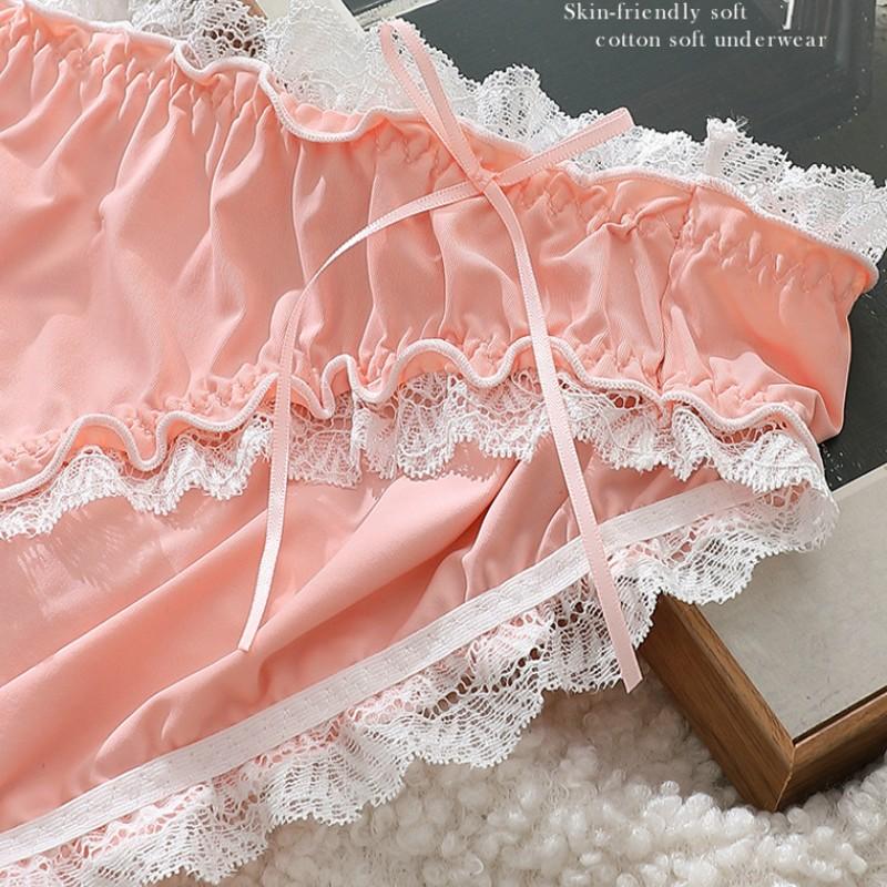 XL to 4XL Plus size Lolita Panties Japanese-Inspired Soft Lace Maiden briefs Comfort-Fit Leg Openings Sweat fairy underpant Sexy underwear