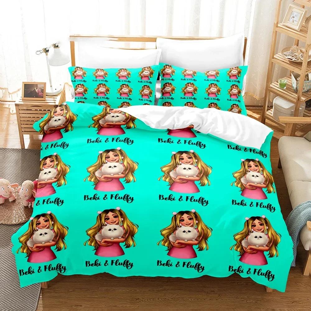Rebekah Wing Beki & Fluffy Comfortable Duvet Quilt Cover Pillowcase Bedding Set Children Bedroom Decoration Home Textile