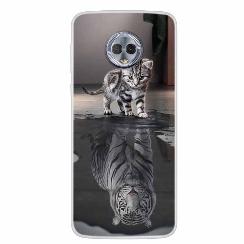 For Moto G6 Plus Case G6 Play Lovely Cat Soft TPU Silicone Transparent Phone Case For Motorola Moto G6 Cover Clear Bumper MotoG6