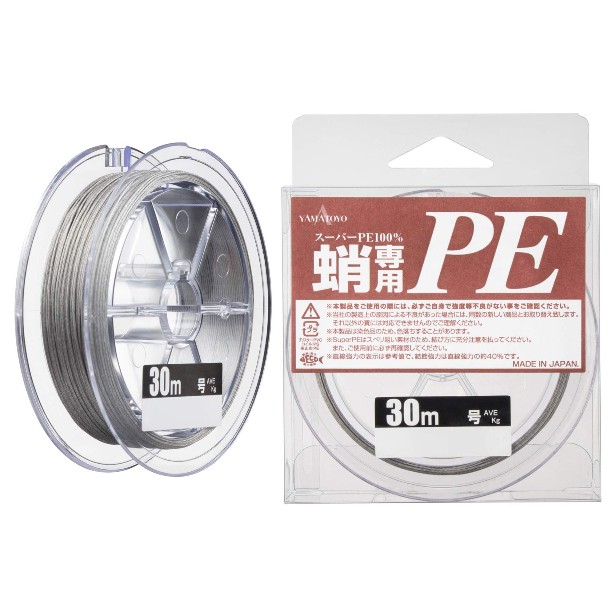 

YAMATOYO PE line for octopus PE 30m 20 80kg 4 pieces Gray No.