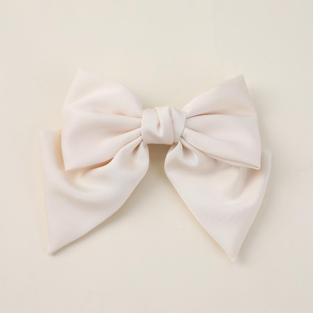 Satin Bowknot Hair Clip Spring Clip Hair Accessory Daily Wear French Hair Bow Clip Girls