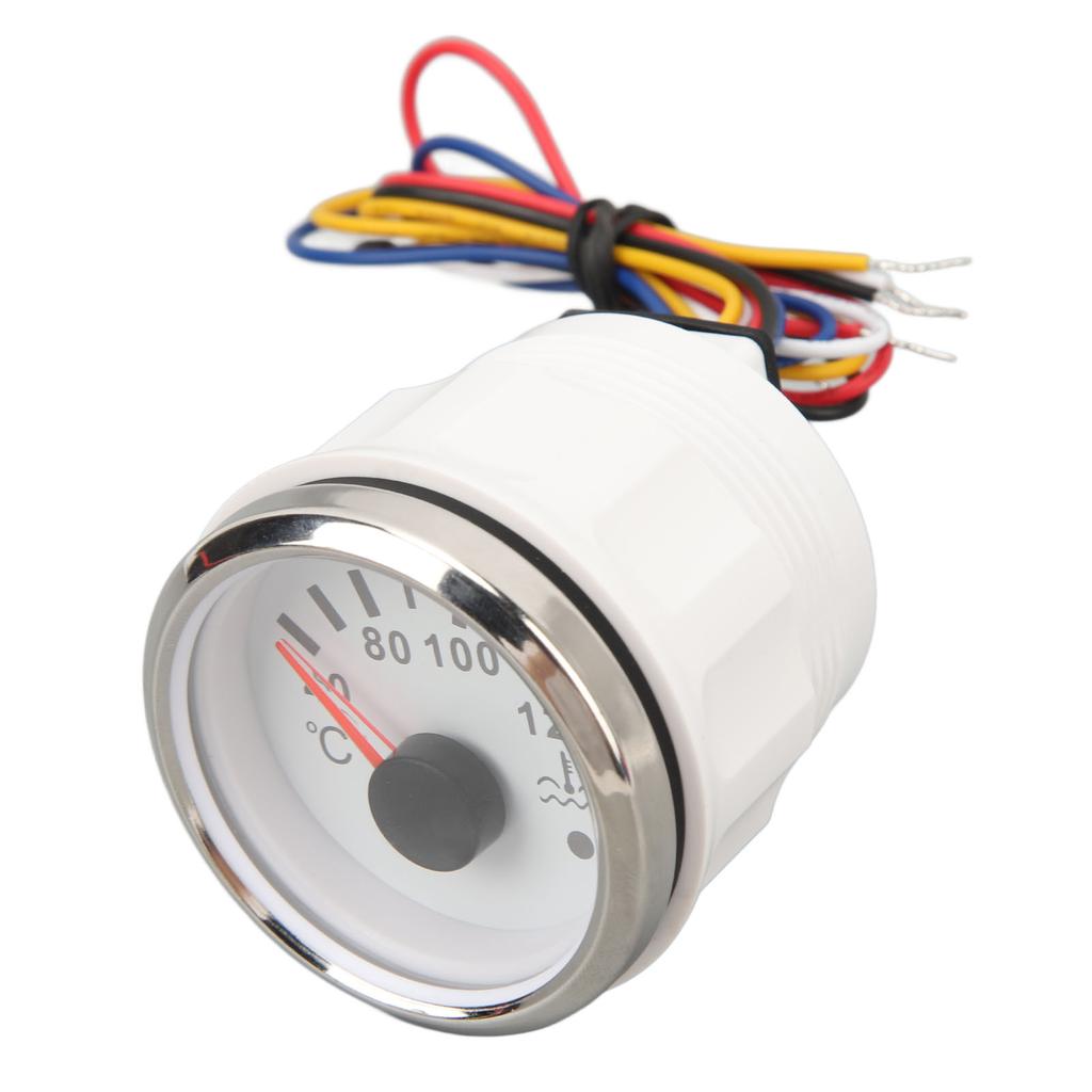 52MM Měřič teploty vody 40 až 120 stupňů C DC9 až 32V Ručičkový měřič teploty vody s podsvícením
