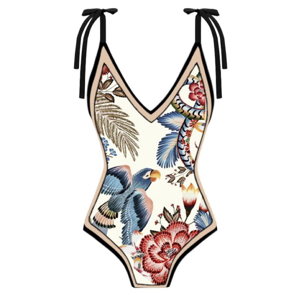 TS JYL-BK150 Plus Size Skirted Bikini, Print Tummy Control Curvy Swimwear 3XL