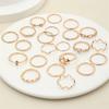 22Pcs Bohemian Geometric Knuckle Rings Set For Women Gold Silver Color Star Heart Crystal Finger Ring Girl Fashion Party Jewelry