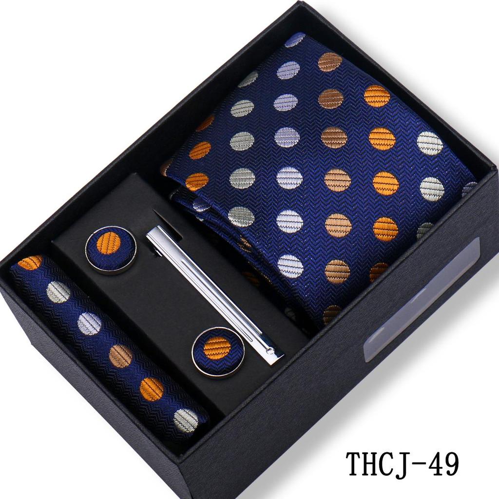 Men's 4-Piece Tie Gift Set for Business, Wedding, and Formal Wear.
