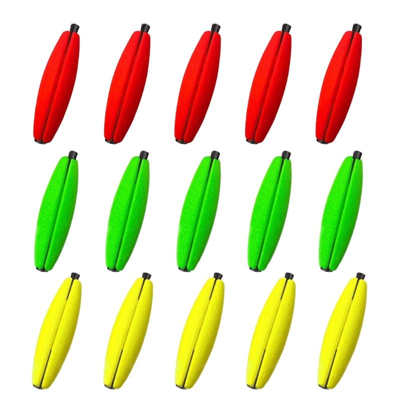 

15pcs Fishing Foam Bobbers Peg Float Fishing Corks Slip Bobbers 1.5/2/2.5/3in Float for Rig Fishing Tackle S