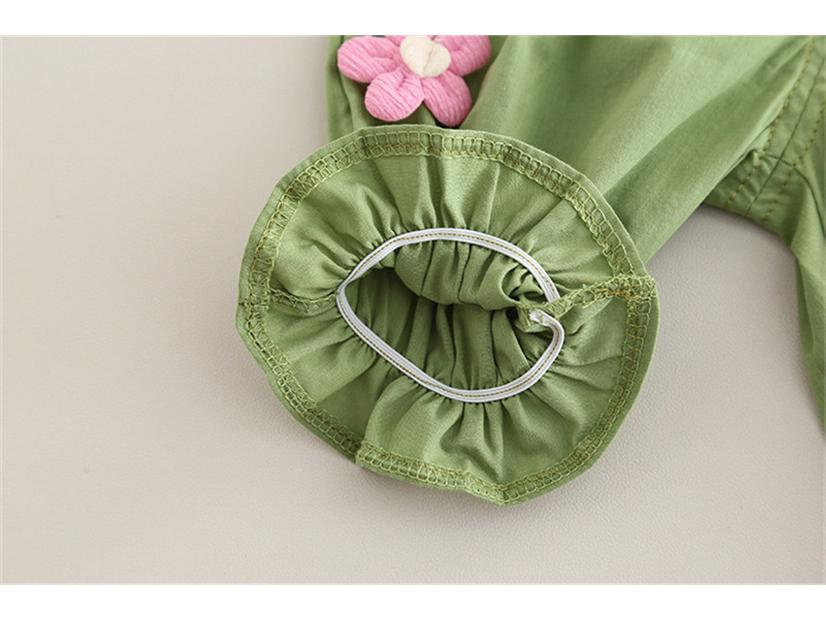 2025 New Korean Style: Puff Sleeve Floral Top & Shorts Summer Two-Piece Set for Baby Girls