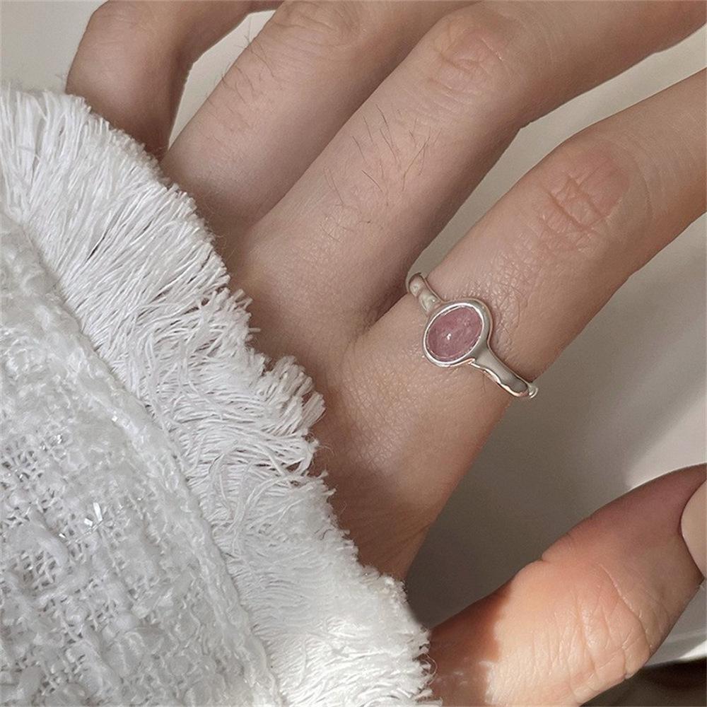 925 Sterling Silver Retro Brushed Open Finger Ring - Women's High-End Niche Light Luxury, Trendy and Non-Fading.