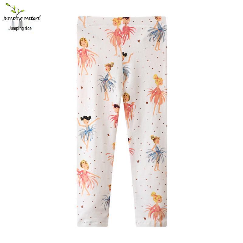 European British Style Cartoon Flower Girls Fashion Leggings 6T (110-120 cm)