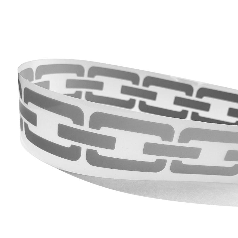 Reflektierender Aufnäher mit Schlossmuster, zum Aufbügeln auf Kleidung, silberfarbenes reflektierendes Klebeband, 3 x 100 cm, für Parches, Ropa, Diy, Hitzepresse, sicher appliziert