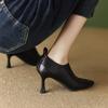 French Temperament Design Short Boots Women's Spring and Autumn 2025 New Pointed High Heels Thin Heel Small Ankle Women's Single Shoes