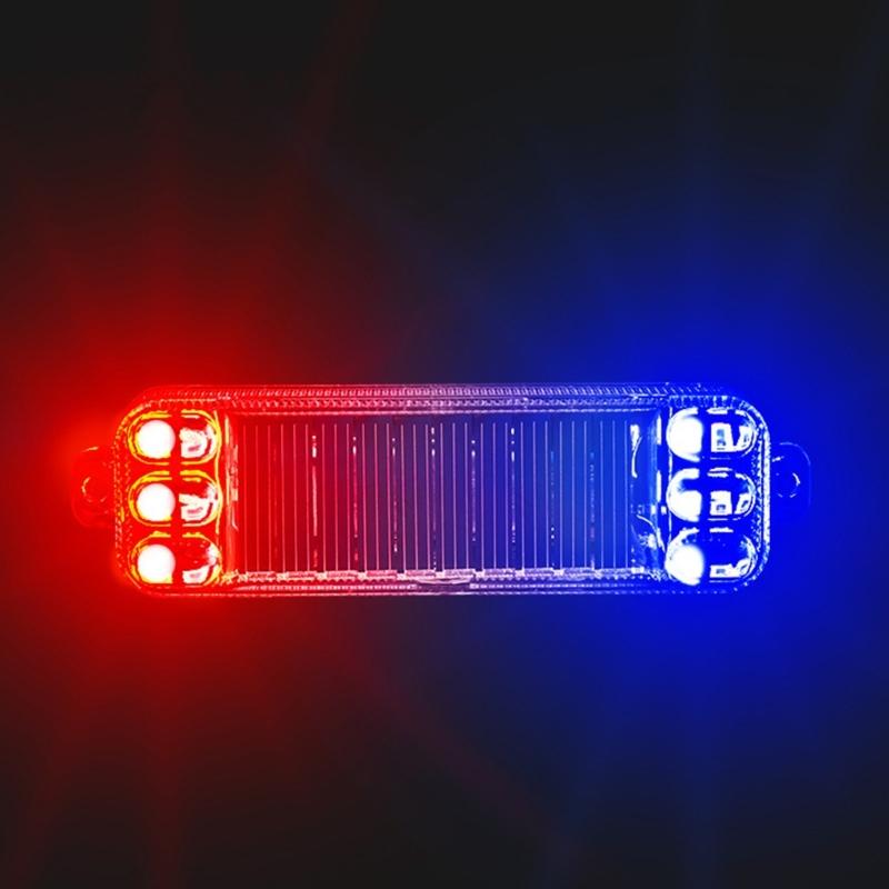 LED Solar Power Car Warning Light Anti Theft Caution Lamp Enhanced Visibility Bike Light Simple Installation for