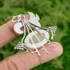Daughters Day Sale 925 Sterling Silver Plume Agate Stone Wedding Bezel Pendant