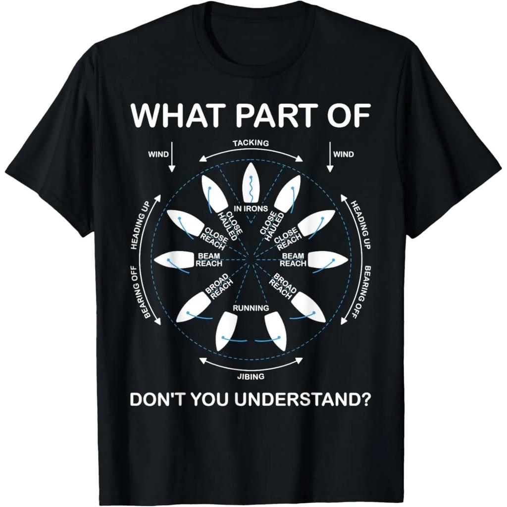 Wolałbym Żeglować Koszulki Męskie Vintage Statek Żaglowy Czysta Bawełna Humor Streetwear T-Shirt Krótki Rękaw Unisex Luźna Odzież