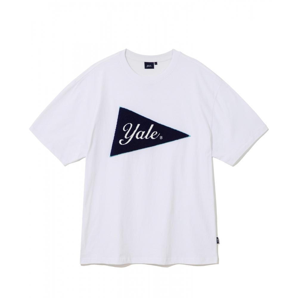 

YALE BIG FLAG APPLIQUE LOGO TEE WHITE