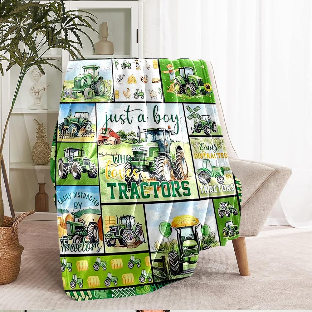 Truck Theme Printed Blanket - Perfect for Couch, Bed, Travel & Outdoor Use | Machine Washable, Cozy & Durable.